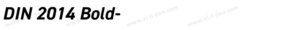 DIN 2014 Bold字体转换